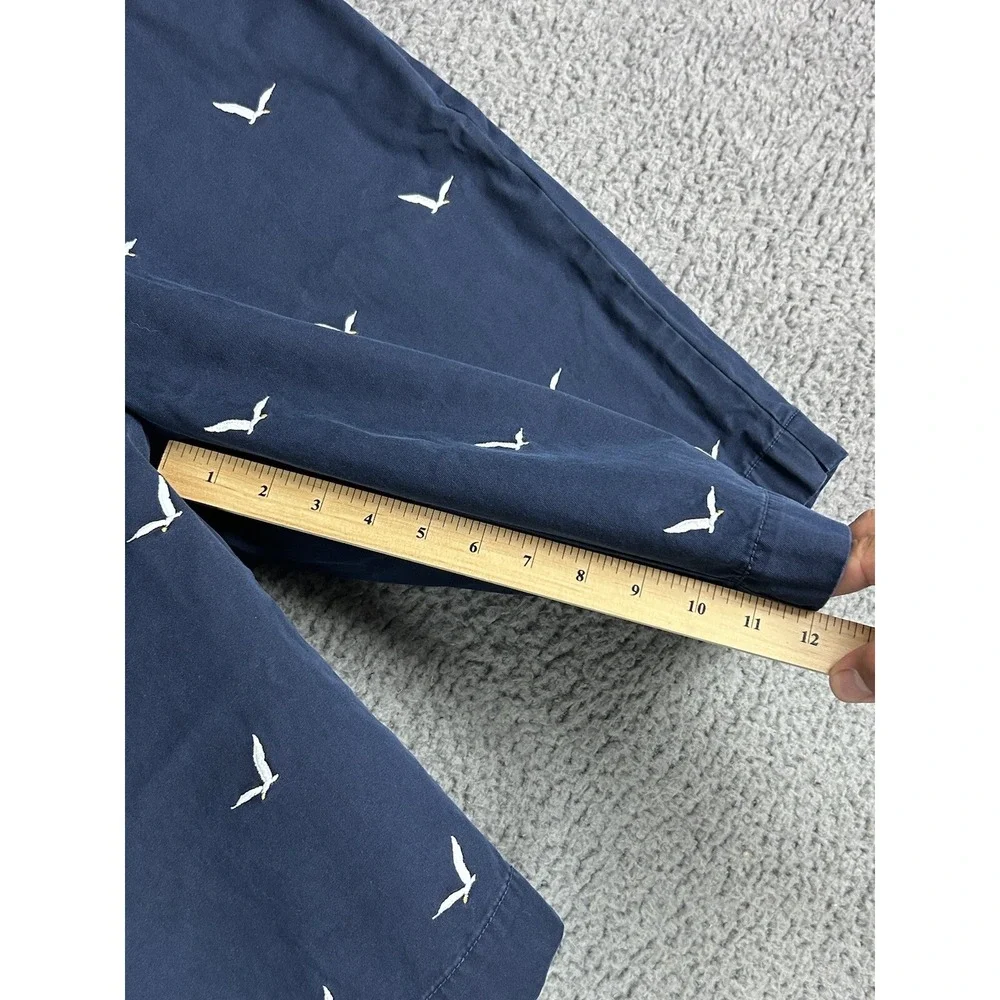 Polo Ralph Lauren Mens 32 Seagull Bird Cotton Chino Shorts Navy Blue Golf Vacay